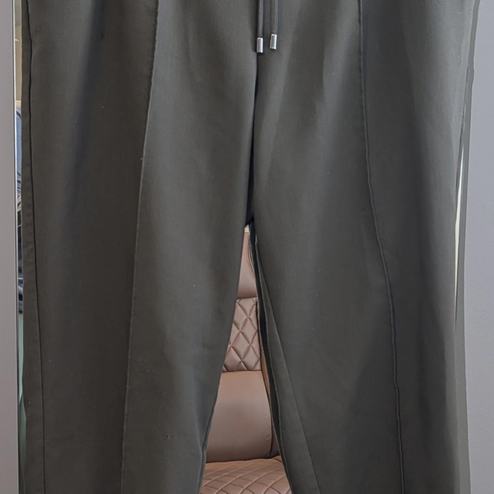 Green Drawstring Casual Pants